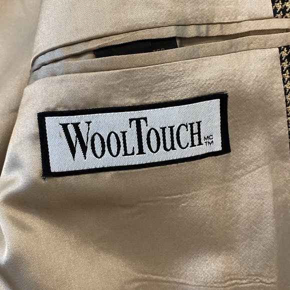 Vintage Wool Touch Men’s Wool Blend Houndstooth Blazer, Size 40R - Picture 9 of 11
